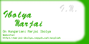 ibolya marjai business card